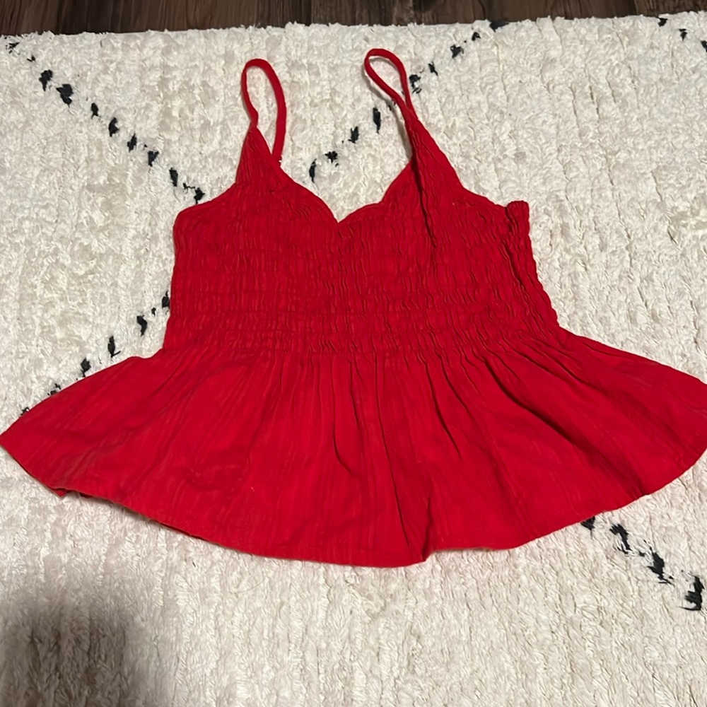 Red tank top